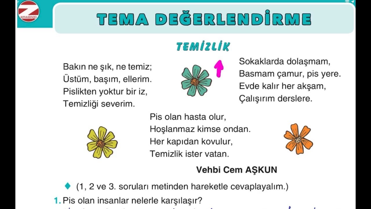 Temizlik konulu bir şiir yazalım şiirimize bir başlık belirleyelim ve arkadaşlarımızla paylaşalım? - Kapak Görseli